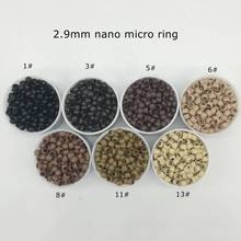 Microanillos nano para extensiones de cabello de tamaño Nano, color negro, 3000x2,9x1,9mm, lote de 2,0 unidades 2024 - compra barato
