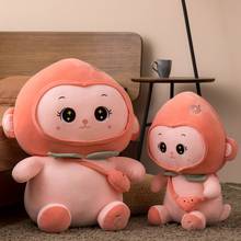 60 см мультяшная розовая персиковая обезьянка, плюшевая игрушка, мягкая набивная симианская кукла, декор для комнаты, для детей, для маленьких мальчиков, девочек, подарок для малышей 2024 - купить недорого