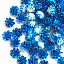 100 шт. 12*13 мм темно-синие полимерные цветы украшения ремесла с плоским основанием кабошон для скрапбукинга Diy аксессуары 2024 - купить недорого