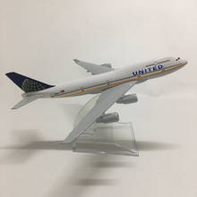 JASON TUTU 16cm United Boeing 747 Plane Model Airplane Model Planes Aircraft Model Toy 1:400 Diecast Metal Airplanes toys 2024 - buy cheap