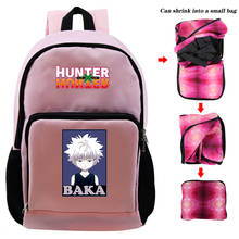 HUNTER X HUNTER-mochila plegable con estampado de dibujos animados para niños y niñas, morral escolar de moda para viaje, mochila plegable para ordenador portátil 2024 - compra barato