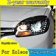 Car Styling for Renault Koleos Headlights Koleos LED Headlight DRL Lens Double Beam H7 HID Xenon bi xenon lens 2024 - buy cheap