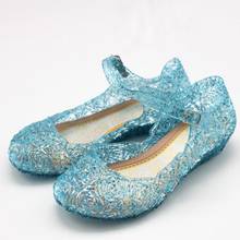 Детские сандалии принцессы для девочек, Новинка лета 2020, модные сандалии для маленьких девочек с кристаллами, милые вечерние ничные танцевальные туфли для малышей с надписью «Холодное сердце», B967 2024 - купить недорого