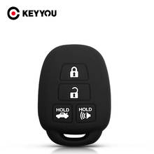 KEYYOU-funda protectora de silicona para llave de coche, 10 piezas, para Toyota Camry, Corolla, RAV4, Vios, Prius C, Highlander, 2012-2016, 2017, 2018 2024 - compra barato