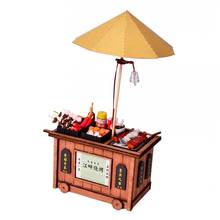 1/12 Dollhouse Miniature Wooden Barbecue Booth Roadside Booth Garden 2024 - buy cheap