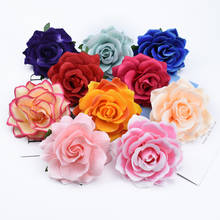 Flores artificiales para decoración del hogar, accesorios de rosas falsas para álbum de recortes, broche de novia para boda, 10 piezas 2024 - compra barato