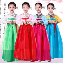 Disfraz tradicional coreano para niños, vestido Hanbok étnico para niñas, mujeres, Palacio Oriental asiático, Corea, ropa de actuación 2024 - compra barato