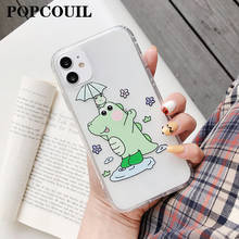A capa de celular macia transparente com efeito dinossauro, serve para iphone 6, 7, 8, plus, x, 11 pro, xs, max, xr 2024 - compre barato