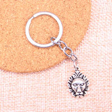 20pcs angry lion head Keychain 24*16mm Pendants Car Key Chain Ring Holder Keyring Souvenir Jewelry Gift 2024 - buy cheap