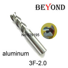 BEYOND 3f-2.0 hrc50 Carbide Flatted End Mill 3 flute Milling Cutter For Aluminum Endmill Tools Carbide Cnc End Mill Router Bits 2024 - buy cheap
