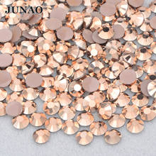JUNAO 2, 3, 4, 5, 6 мм, стразы из смолы розового золота с плоской задней поверхностью, круглые стразы для ногтей, Кристальные камни, стразы, наклейки для рукоделия, ювелирные изделия 2024 - купить недорого