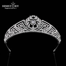 Himstory Princess Crowns Wedding Accessories Head Jewelry Hair Tiaras Full Zircon Bridal Headpiece Wedding Prom Party Hairwear 2024 - buy cheap