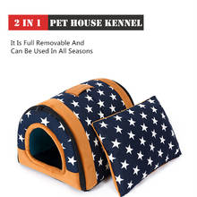 Removable Pet Dog House Kennel Cat Litter Nest With Mat Foldable Cat House For Small Medium Dogs Pet Animal Cave Travel Dog Bed 2024 - buy cheap