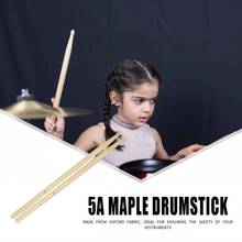 New 2pcs Maple Wooden Drum Sticks 5A Drumsticks Percussion Instruments Parts Lightweight wood color 2024 - buy cheap