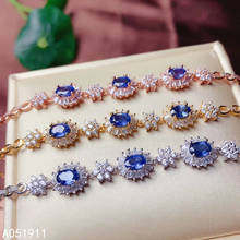 KJJEAXCMY fine jewelry natural sapphire 925 sterling silver new women hand bracelet support test popular 2024 - buy cheap