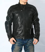 Free shipping.plus size classic men cow leather Jackets,men's genuine Leather biker jacket.Brand motor leather coat 2024 - buy cheap