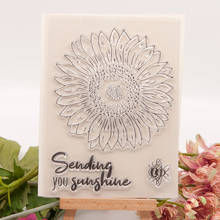 Selo transparente do selo do silicone dos selos claros da abelha da flor do sol para o cartão de papel feito à mão diy 2024 - compre barato