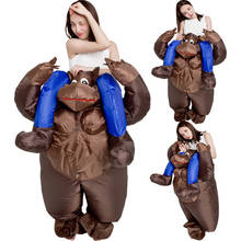 Montando no macaco orangotango trajes infláveis adultos halloween cosplay festa de natal boneca brinquedos role play vestir-se roupas 2024 - compre barato