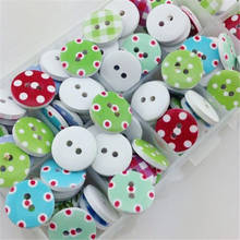 100 pcs Dots Wood Buttons 15mm Sewing Craft Mix Lots WB18 2024 - buy cheap