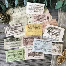 14Pcs/Set Vintage Ticket Label Tag Sticker DIY Craft Scrapbooking Album Junk Journal Planner Decorative Stickers 2024 - buy cheap