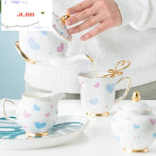 1pc Nordic Luxury Love Porcelain Teapot Tea Tray Sugar Pot Milk Jug Coffee Mug Cup Saucer Set  Wedding Gift 2024 - buy cheap