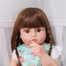 22Inch Reborn Baby Doll Full Silicone Body Bebe Reborn 55cm Soft Realistic Waterproof Dolls Toys For Children Kids Playmate Gift 2024 - buy cheap