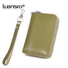 Genuine Leather Women's Wallet Card Holder Business Card Wallet Purse For Women Mini Coin Purses Girls Card & ID Holders Wallet 2024 - buy cheap