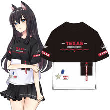 Camiseta de la isla de las rodas del juego Arknights, camisetas de Cosplay de Amiya, Texas, Lappland, Guard, Exusiai, estampado 3D, camisetas de dibujos animados, Tops de verano 2024 - compra barato