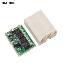 Qiachap-Control remoto inalámbrico Universal, de 4 canales de relé módulo receptor, interruptor RF, 4 botones, 6-30V, 433MHz 2024 - compra barato