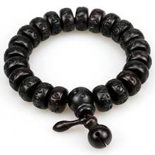 Natural Wood Tibetan Buddhist Mala Bracelet Lightning Stroke Jujube Beads Meditation Men Mantra Bracelet Women Yoga Jewelry 2024 - buy cheap