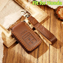 Leather Full Cover Car Key Case for Honda Vezel City Civic BR-V HR-VCRV Pilot Accord Jazz Jade Crider Odyssey Car Accessories 2024 - buy cheap