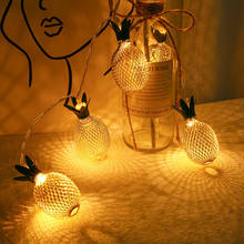 Bzoosio christmas lights outdoor 10LED Metal Pineapple Shape Decorative String Christmas Day Lantern новогодний free delivery D6 2024 - buy cheap