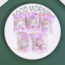 AQ 100pcs/lot Cartoon Cute lamb Candy Packaging Bag Baby Birthday Party Decor Goodie Bags Frosted Purple Love Heart DIY Package 2024 - buy cheap