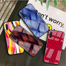 Abstract stripes Tempered Glass Case For Samsung Galaxy A10S A10E A20S A20E A30S A40 A50S A60 A70 A80 A90 A6 A7 A8 Cover 2024 - buy cheap