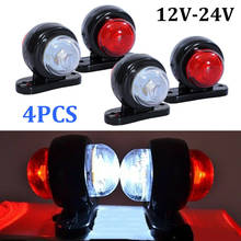 4 luces LED de marcador lateral rojo y blanco, lámpara de contorno para coche, camión, remolque, furgoneta, 12-24V 2024 - compra barato