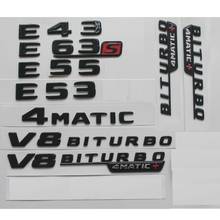 Emblemas negros brillantes para w212 W213 E43 E53 E63 E63s A M G 4matic V8 2024 - compra barato