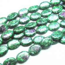 22PCS New Green Epidote Beads Accessories Oval Shape Size 13X18MM Stone Strings For Women Bracelets Making DIY Faster Ships 2024 - buy cheap