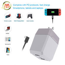Новинка Зарядное устройство переменного тока США Базовый адаптер USB 3.0 Тип C HDMI ТВ конвертер держатель подставка для игровой консоли Nintendo Switch NS 2024 - купить недорого