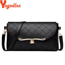 Yogodlns 2021new lock Flap Bag shoulder messenger crossbody bags diamond lattice women satchel joker leisure black bag 2024 - buy cheap