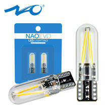 NAO-bombilla LED W5W T10 5W5 para interior de coche, lámpara de filamento de cristal para coche, SMD 194 168, 12V, rojo, amarillo, cristal, azul, cúpula, maletero 2024 - compra barato