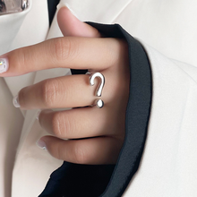MIQIAO Silver Plated Korean Fashion Style Simple Ins Vintage Question Mark Symbol Rings for Women Couple Friends Gift Jewelry 2024 - buy cheap