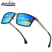 Novo retângulo óculos de sol polarizados marca designcoating retro masculino óculos anti brilho condução pesca uv400 2024 - compre barato