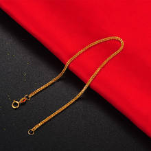 ZHIXI-brazalete de oro de 18K auténtico para mujer, cadena lisa de Au750 puro para mujer, regalo de boda fino S501 2024 - compra barato