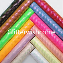 Glterwishcome tecido de couro sintético em relevo, folhas de couro falso para arco, 21x29cm, tamanho a4 e vinil para arco 2024 - compre barato