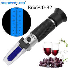 Handheld Refractometer sugar  concentration meter densimeter 0-32% Brix Saccharimeter Sugar Tester  Fruits Grapes ATC 2024 - buy cheap