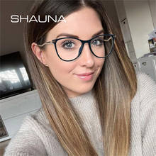 Shauna óculos redondo com dobradiça de mola, óculos anti-luz azul masculino e feminino tr90 2024 - compre barato
