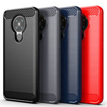 For Cover Nokia 5.3 Case For Nokia 5.3 Soft TPU Bumper Carbon Fiber Phone Case For Nokia 2.3 2.4 3.4 5.4 6.2 7.2 8.3 5.3 Fundas 2024 - buy cheap