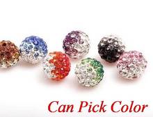 Iy5n-cuentas de cristal de colores variados, bolas de discoteca, pulsera, collar, bricolaje, 10mm 2024 - compra barato