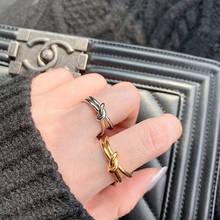 Design geométrico torção anéis de ouro para mulheres moda senhoras dedo anel de jóias feminino casamento anéis de noivado presentes dos namorados 2024 - compre barato
