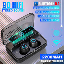 Fones de ouvido bluetooth 9d hifi, sem fio, esportivo, estéreo, com luz de respiração, para iphone, xiaomi e huawei 2024 - compre barato